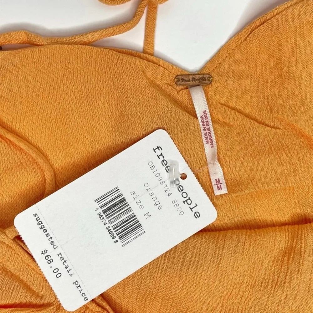 Free People Yellow Crop Top with Spaghetti Straps - Picture 3 of 4